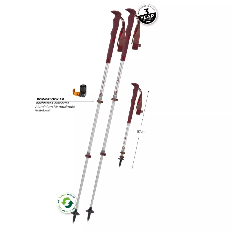 Komperdell Explorer Zero Compact Μπαστούνια Trekking - Malbec