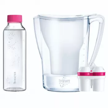BWT AQUAlizer Home χειροκίνητη συσκευή ανθρακούχου νερού 125626883 με γυάλινο μπουκάλι