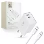 Tech-Protect C35W φορτιστής 2 θυρών USB-C λευκό