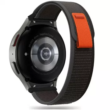 TECH-PROTECT Nylon για Samsung Galaxy Watch 4 / 5 / 5 Pro / 6 / 7 / FE μαύρο/πορτοκαλί