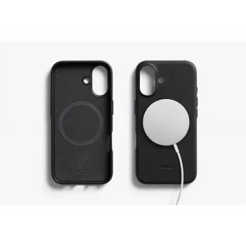 Bellroy Leather Θήκη για iPhone 16, Μαύρο