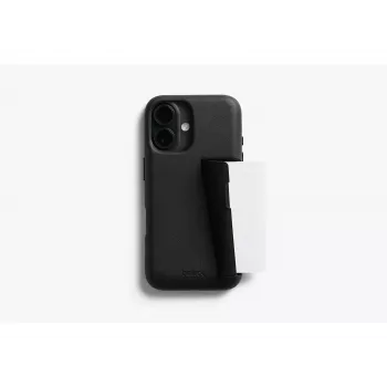 Bellroy Leather Card Case για iPhone 16, μαύρο