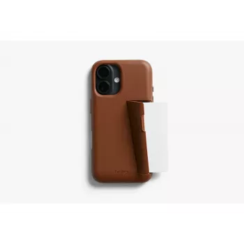 Bellroy Leather Card Case για iPhone 16 Plus, καφέ