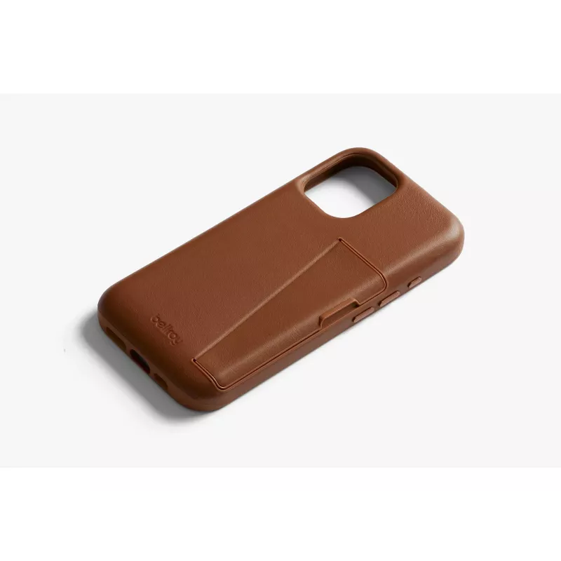 Bellroy Leather Card Case για iPhone 16 Plus, καφέ