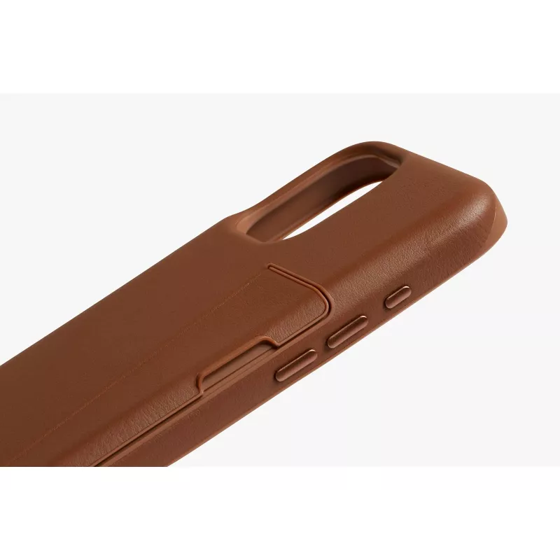 Bellroy Leather Card Case για iPhone 16 Plus, καφέ