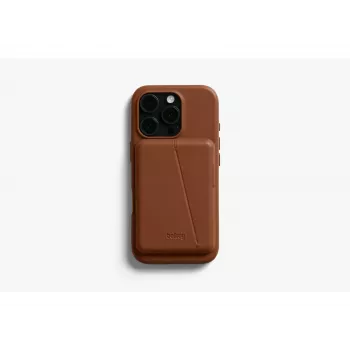 Θήκη δερμάτινη Bellroy με μαγνητικό πορτοφόλι για iPhone 16 Pro, καφέ