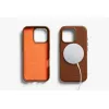 Θήκη δερμάτινη Bellroy με μαγνητικό πορτοφόλι για iPhone 16 Pro, καφέ