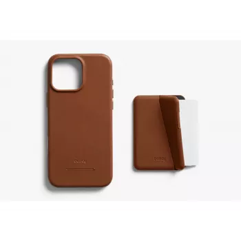 Bellroy δερμάτινη θήκη με μαγνητικό πορτοφόλι για iPhone 16 Pro Max, καφέ