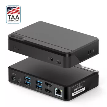ALOGIC Universal Twin HD Docking Station - USB-C και USB-A - μαύρο