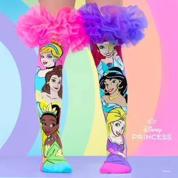 MADMIA Disney Princess 3D κάλτσες μέχρι το γόνατο για κορίτσια - 1 ζευγάρι - παιδικό νούμερο παπουτσιού US 10-3