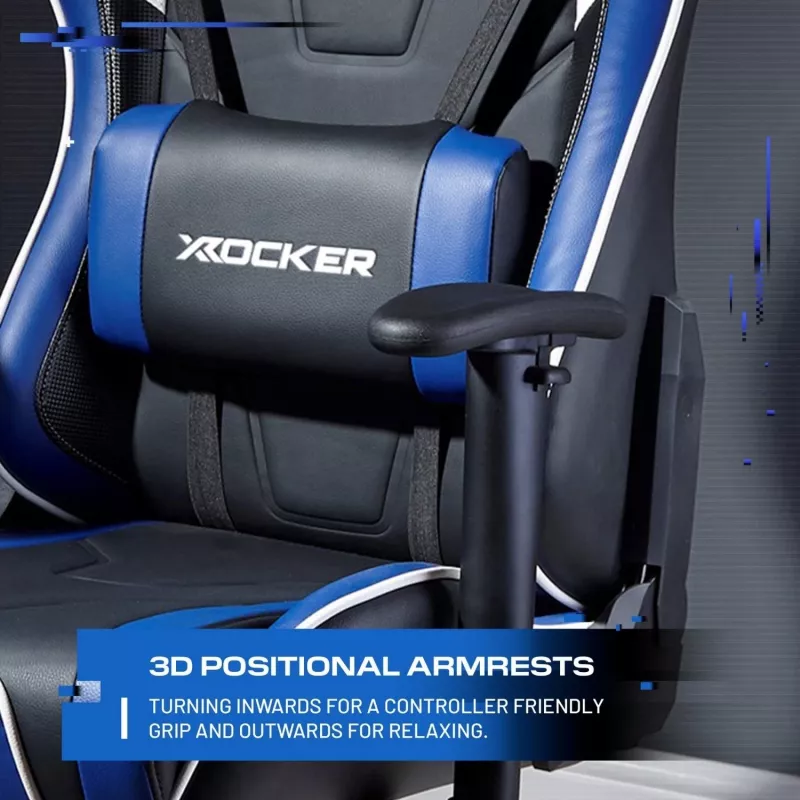 X Rocker Agility eSports Καρέκλα Gaming Μπλε/Μαύρο