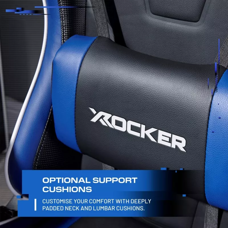 X Rocker Agility eSports Καρέκλα Gaming Μπλε/Μαύρο