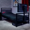 XROCKER Μονό Κρεβάτι Gaming Μαύρο