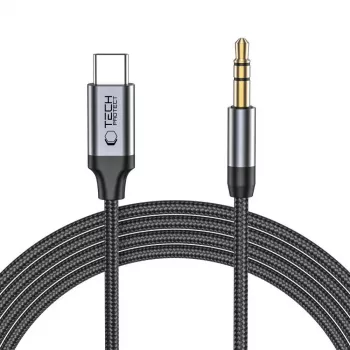 TECH-PROTECT ULTRABOOST Καλώδιο Ήχου USB-C σε 3,5 mm Mini-Klinke 100 cm Μαύρο