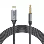 TECH-PROTECT UltraBoost Καλώδιο Lightning σε AUX Mini Jack 3.5mm 100cm Μαύρο