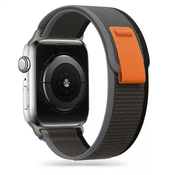 TECH-PROTECT Nylon Apple Watch 4 / 5 / 6 / 7 / 8 / SE / Ultra (42 / 44 / 45 / 49 mm) Μαύρο/Πορτοκαλί