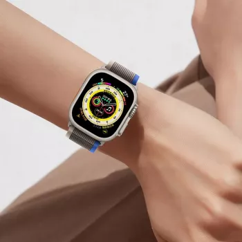 TECH-PROTECT Nylon Apple Watch 4 / 5 / 6 / 7 / 8 / SE / Ultra (42 / 44 / 45 / 49 mm) Μαύρο/Πορτοκαλί