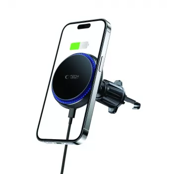 TECH-PROTECT MM15W-V4 Μαγνητική βάση αυτοκινήτου MagSafe για αεραγωγό Ασύρματος φορτιστής 15W Μαύρο