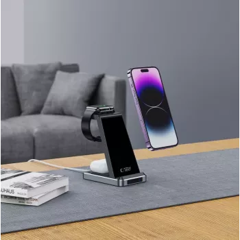 Tech-Protect QI15W-A26 Σταθμός ασύρματης φόρτισης 3IN1 Μαύρο