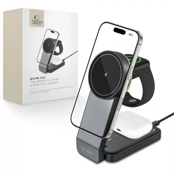 TECH-PROTECT QI15W-A28 Ασύρματος φορτιστής 3IN1 Μαγνητικός MagSafe Μαύρο