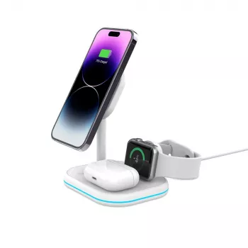TECH-PROTECT QI15W-A27 Ασύρματος φορτιστής 3IN1 Μαγνητικός MagSafe Λευκό