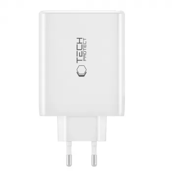 Tech-Protect NC100W-GAN 4-PORT Μαύρος επιτοίχιος φορτιστής GaN 100W USB-C