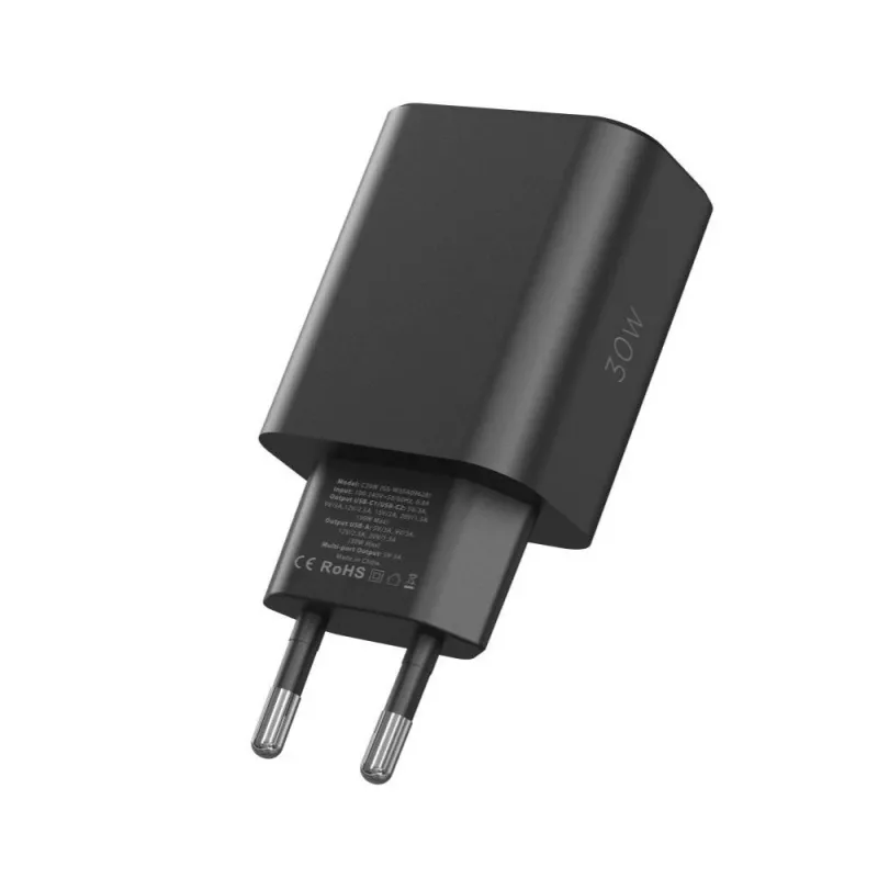 Tech-Protect NC30W Φορτιστής USB-C 3 θυρών Μαύρο 30W