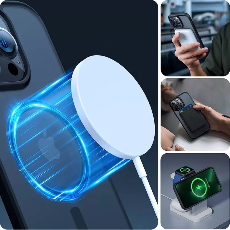 Tech-Protect Magmat Magsafe iPhone 15 Pro Διάφανο Μαύρο