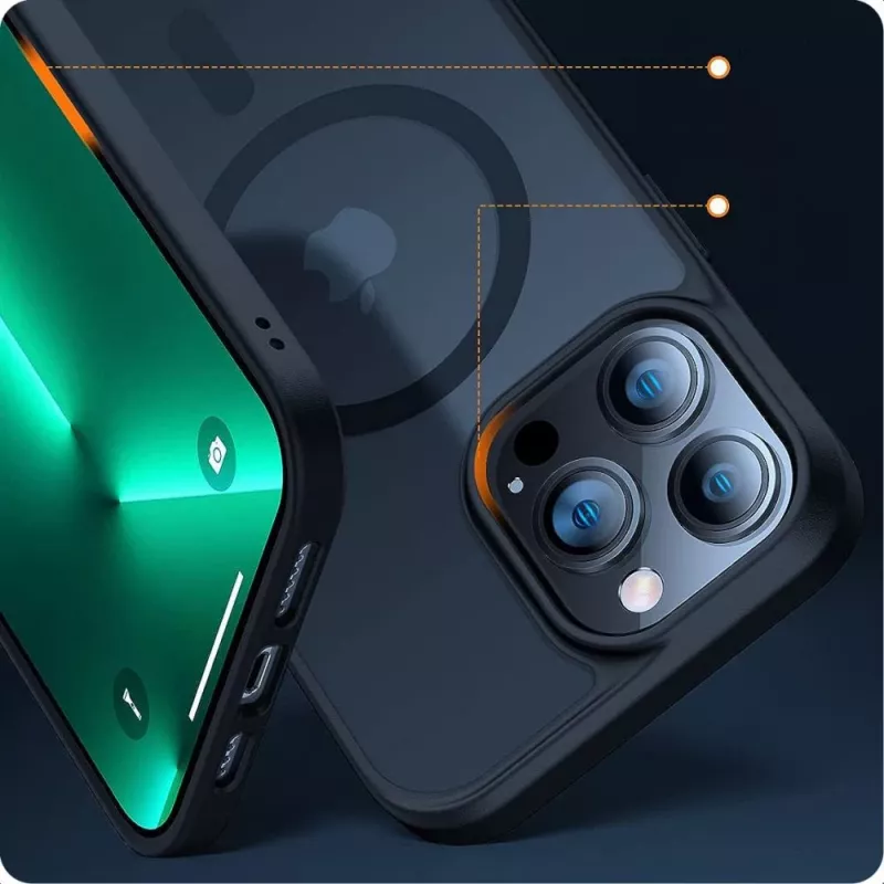 Tech-Protect Magmat Magsafe iPhone 15 Pro Διάφανο Μαύρο
