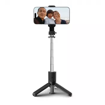 Tech-Protect L02S Selfie Stick Τρίποδο με τηλεχειριστήριο Bluetooth, Μαύρο