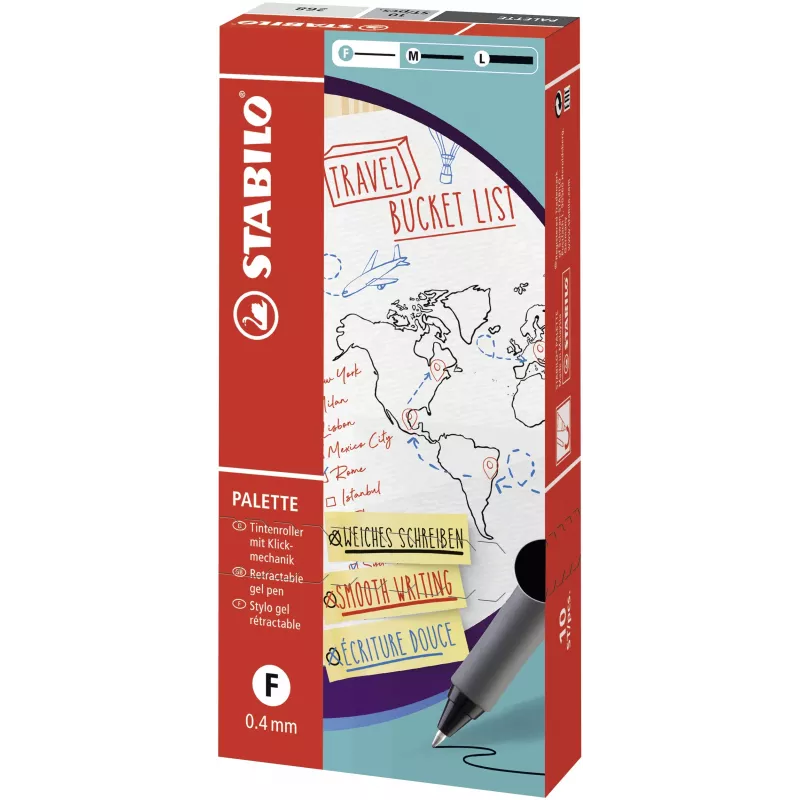STABILO Palette Retractable fineliner μπλε 0,4 mm λεπτό αμφίχειρο