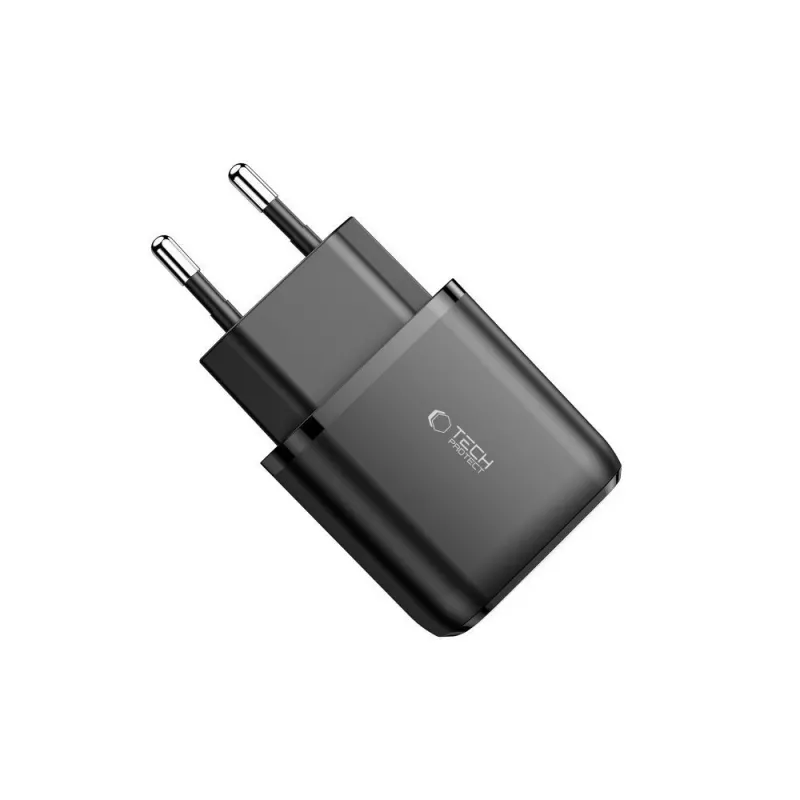 TECH-PROTECT C20W 2-θυρο φορτιστής δικτύου PD20W/QC3.0 μαύρο