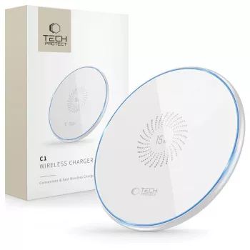 TECH-PROTECT QI15W-C1 ασύρματος φορτιστής 15W λευκό