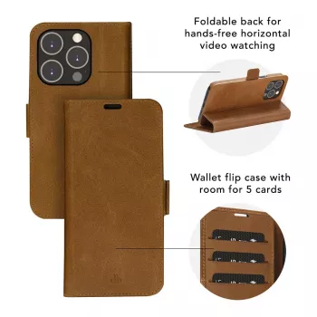 dbramante1928 Copenhagen Flip Case για Samsung Galaxy A54 - Πλήρες Δέρμα - Ανοιχτό Καφέ