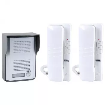 EURA ADP-48A3 (RL-3203CC) Ενσύρματο Ηχητικό Θυροτηλέφωνο - Λευκό/Ασημί