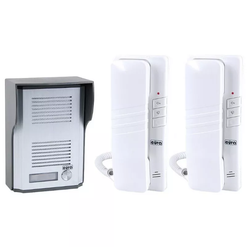 EURA ADP-48A3 (RL-3203CC) Ενσύρματο Ηχητικό Θυροτηλέφωνο - Λευκό/Ασημί