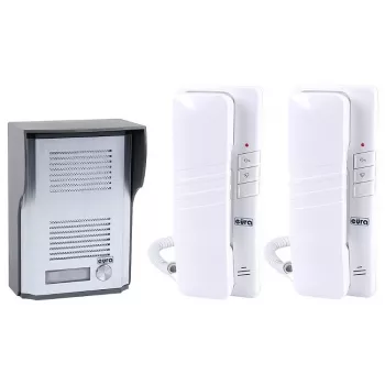 EURA ADP-48A3 (RL-3203CC) Ενσύρματο Ηχητικό Θυροτηλέφωνο - Λευκό/Ασημί