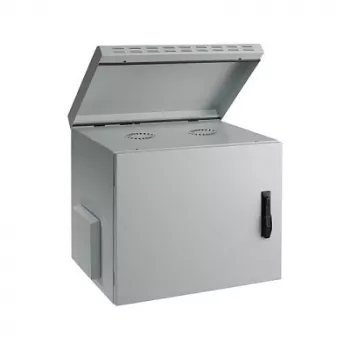 EFB-Elektronik 19 ιντσών Επιτοίχιο Κουτί IP55, 12U, Πόρτα Χάλυβα, Βάθος 450 mm, RAL 7035