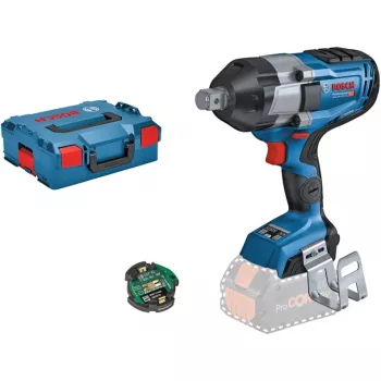 BOSCH Professional BITURBO GDS 18V-1050 HC Κρουστικό Κατσαβίδι Μπαταρίας, 3/4 ίντσες Τετράγωνη Υποδοχή, 18 V, Solo (Μπλε/Μαύρο, Bluetooth, L-BOXX)