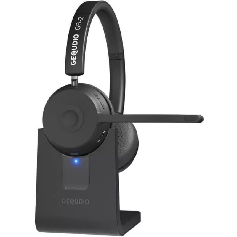 GEQUDIO Bluetooth Headset GB-2 με Σταθμό Φόρτισης - Headset