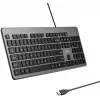 UNITEK SlimTap Ενσύρματο πληκτρολόγιο γραφείου, USB-A, Γκρι