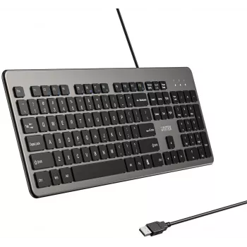 UNITEK SlimTap Ενσύρματο πληκτρολόγιο γραφείου, USB-A, Γκρι