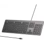 UNITEK SlimTap Ενσύρματο πληκτρολόγιο γραφείου, USB-A, Γκρι