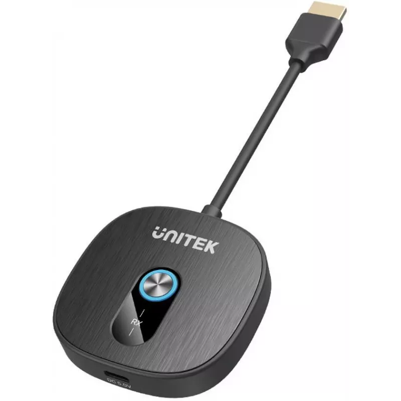 Unitek Πρόσθετος ασύρματος δέκτης HDMI για πομπό V1711A, Μαύρο