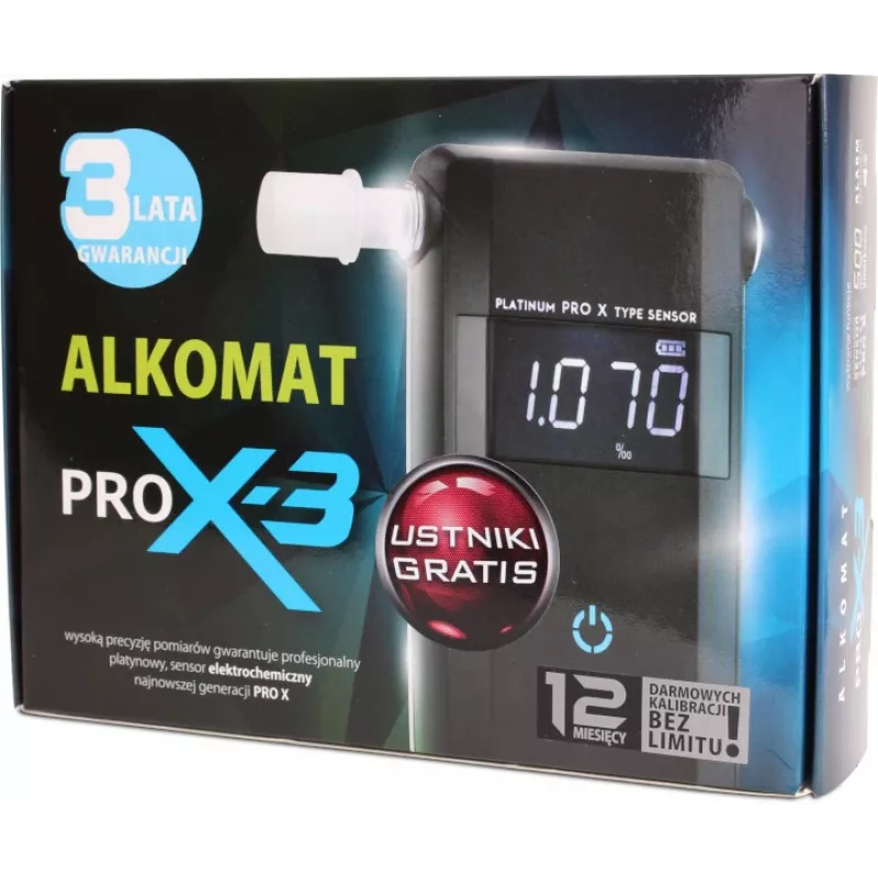 AlcoFind PRO-X-3 Αλκοτέστ με επιστόμια, βαθμονόμηση 12 μηνών