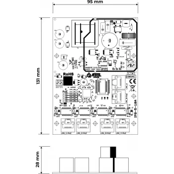 ATTE IPB-5-10A-OF Switch PoE 6 θυρών με ενσωματωμένη τροφοδοσία