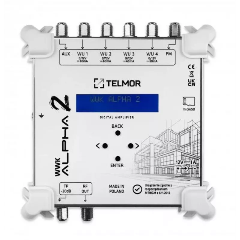 TELMOR WWK-ALPHA-2 ψηφιακός ενισχυτής καναλιών