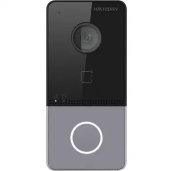 Hikvision DS-KV6113-PE1(C) Θυροτηλεφωνική μονάδα βίντεο με κάμερα 2 MP, PoE, αναγνώστη καρτών Mifare, IP65, IK08, Μαύρο