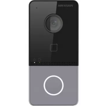 Hikvision DS-KV6113-PE1(C) Θυροτηλεφωνική μονάδα βίντεο με κάμερα 2 MP, PoE, αναγνώστη καρτών Mifare, IP65, IK08, Μαύρο