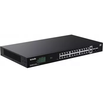 Tenda TEG2228P-24-410W Διαχειριζόμενο PoE+ Switch 26x Gigabit Ethernet + 2x SFP, 410W